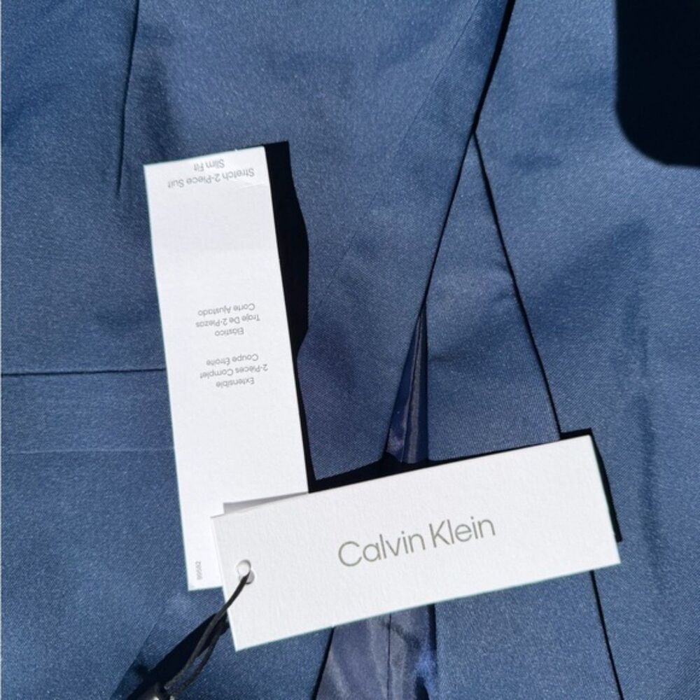 Calvin Klein Boys 2 Piece Blue Suit – Size 16 Regular – NWT - Picture 6 of 10
